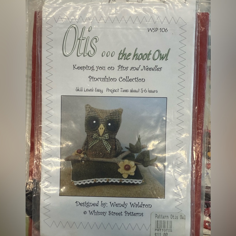 Otis the Hoot Owl Pattern – Whimsy Street Designs – Pincushion‎ Sewing